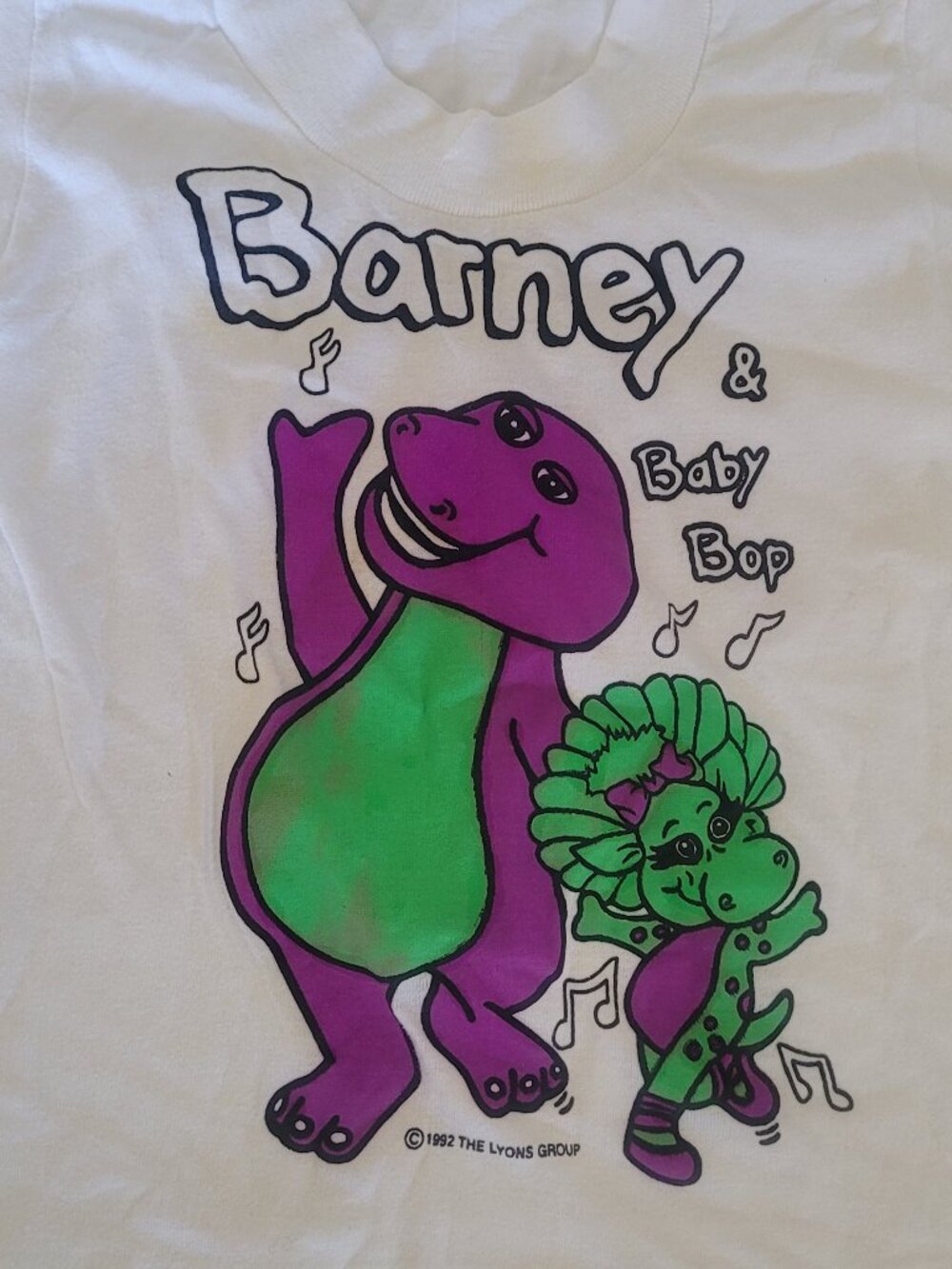Vintage Barney And Baby Bop Tee Shirt Toddler RARE